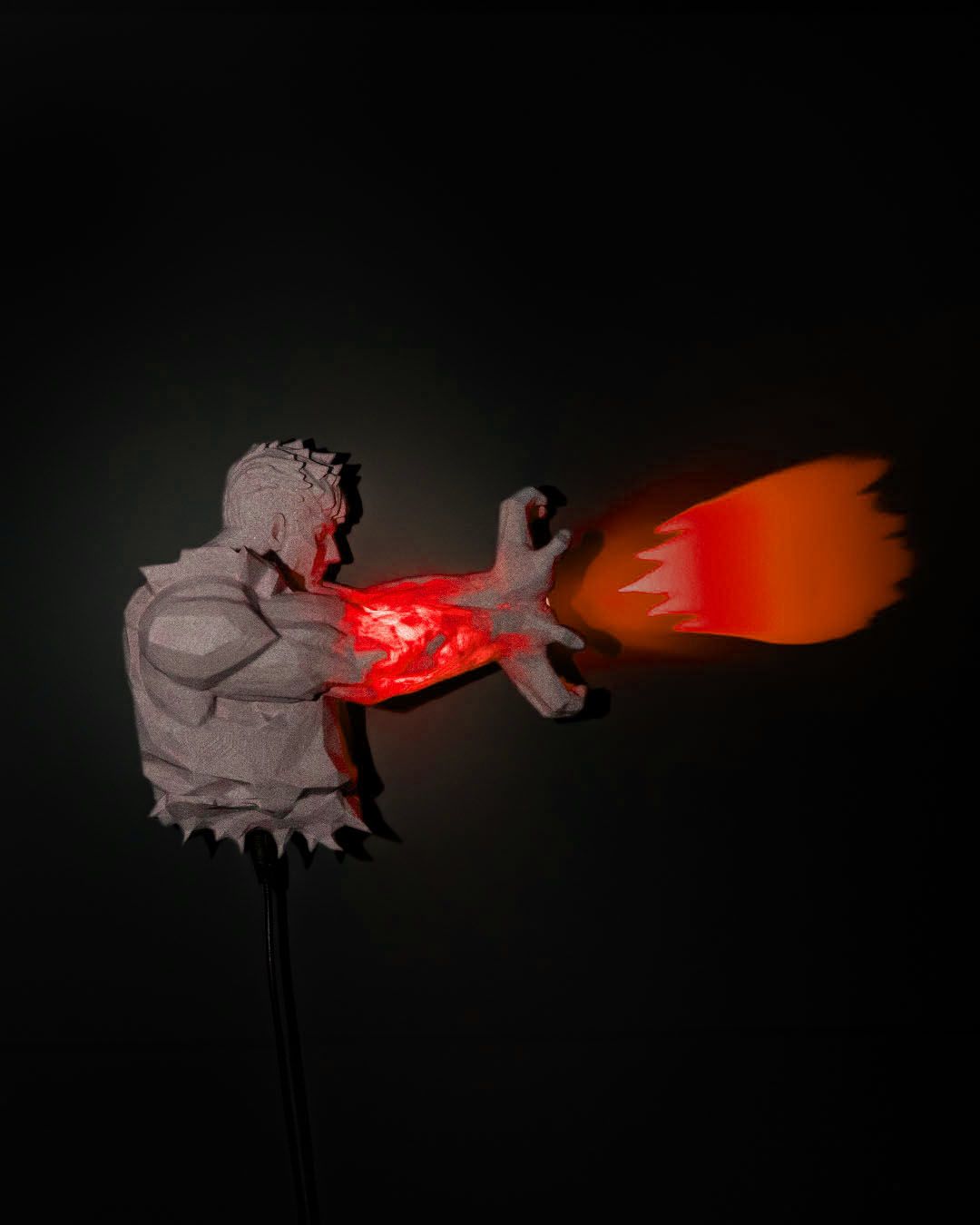 Applique murale lumineuse fan art Ryu