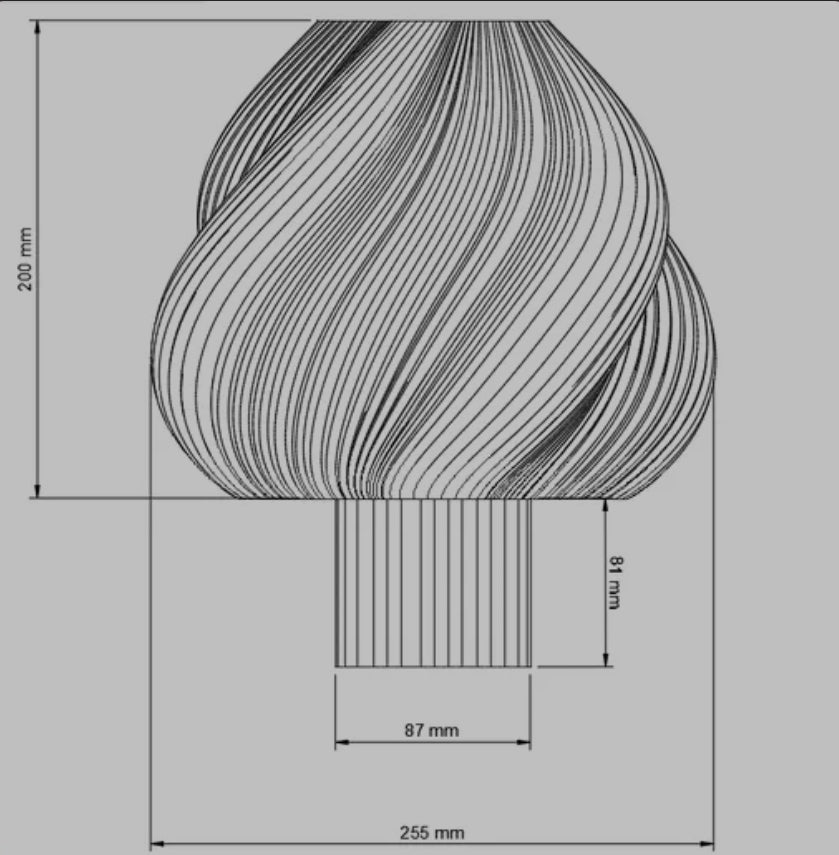 Lampe Design Inspiration Ice cream + kit E27 avec cordon textile